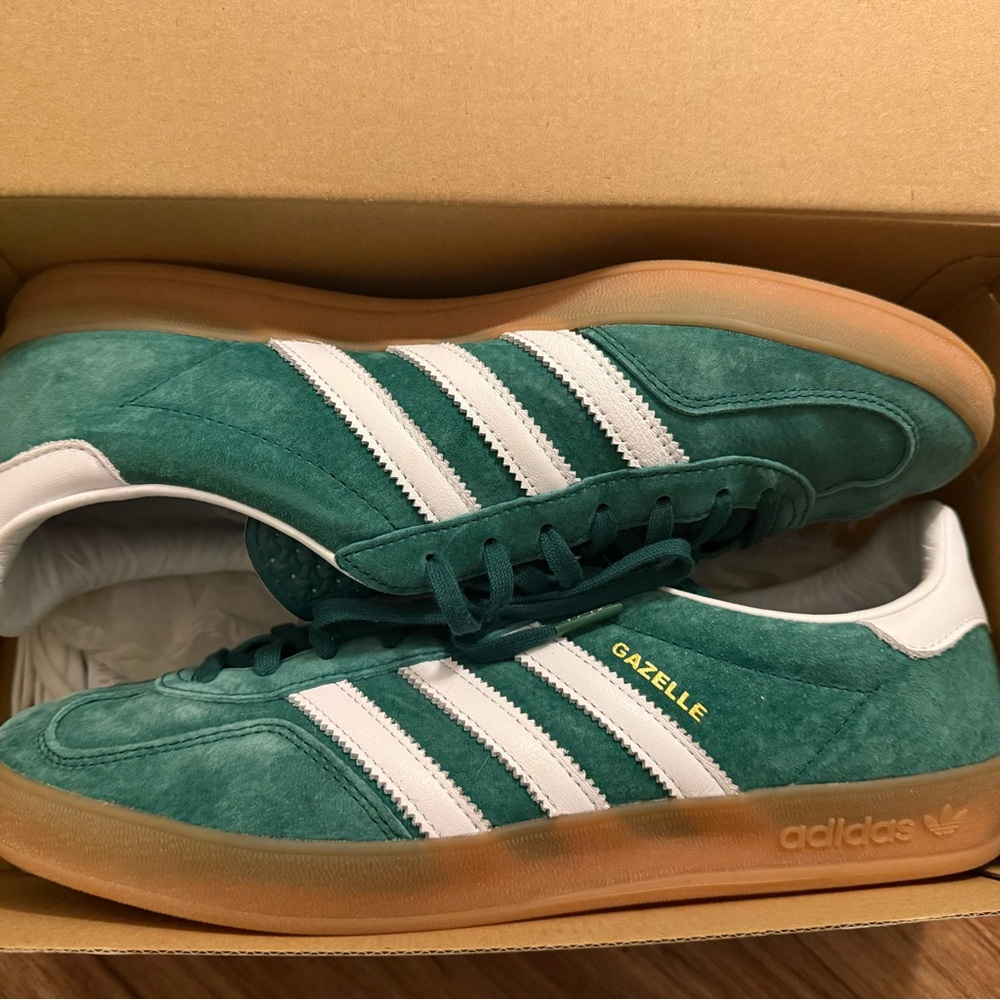 Adidas Gazelle Green Suede Sneakers